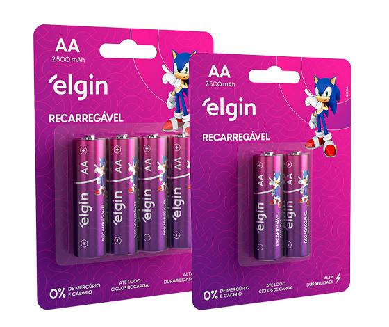 Pilha Recarregavel AA 2500mAh 2 Unid - Elgin