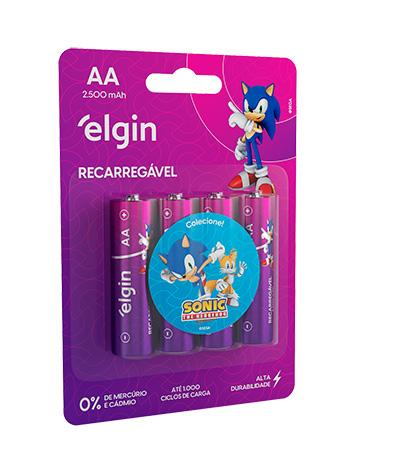 Pilha Recarregavel AA 2500mAh 4 Unid - Elgin