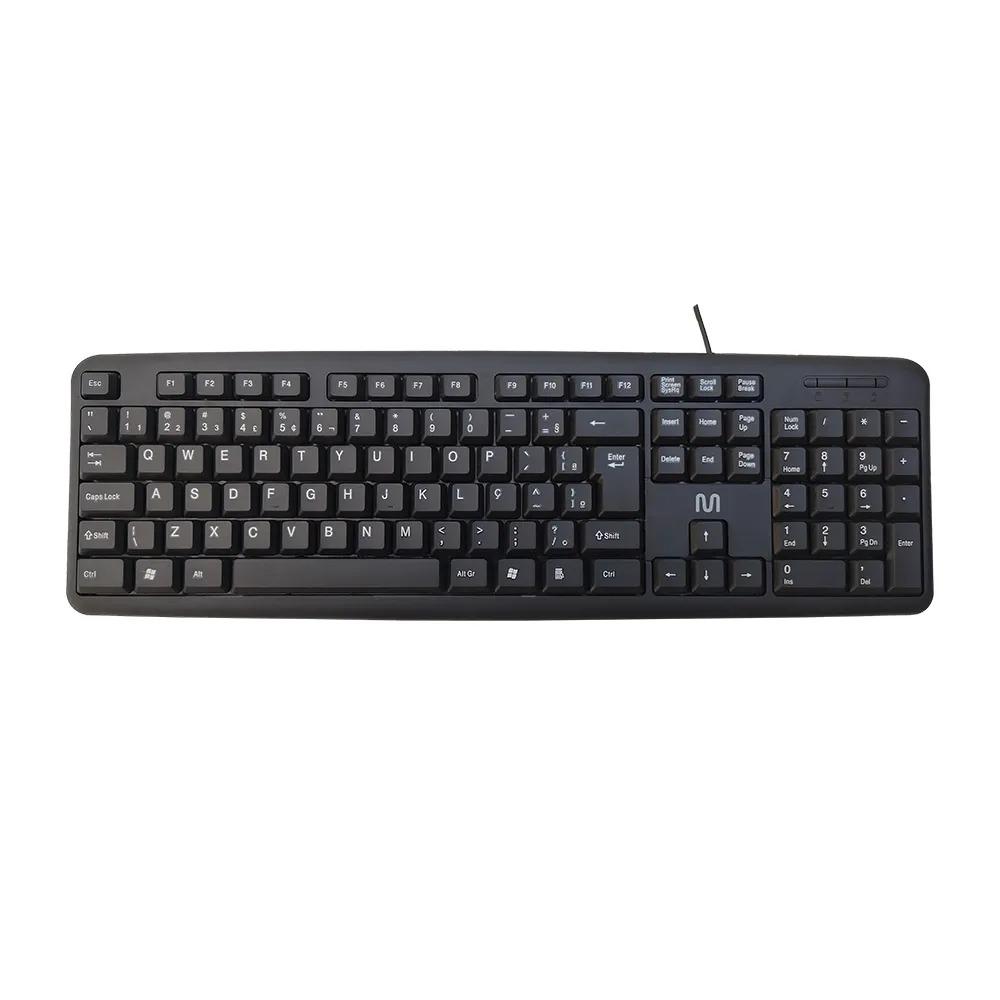 Teclado com Fio Multilaser TF300, Slim, Conexão USB, Preto, Cabo 150cm, TC065