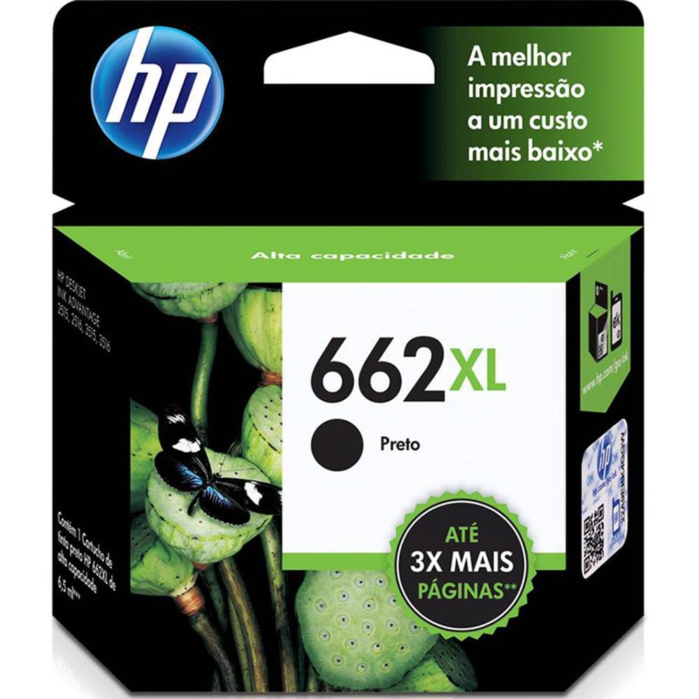 Cartucho de Tinta HP 662XL Preto de Alto Rendimento Advantage Original 6.5ml