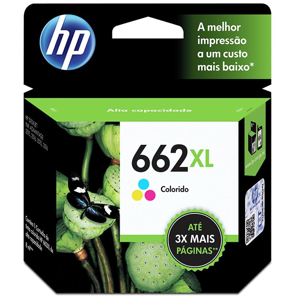 Cartucho de Tinta HP 662XL Colorido de Alto Rendimento Advantage Original 8ml