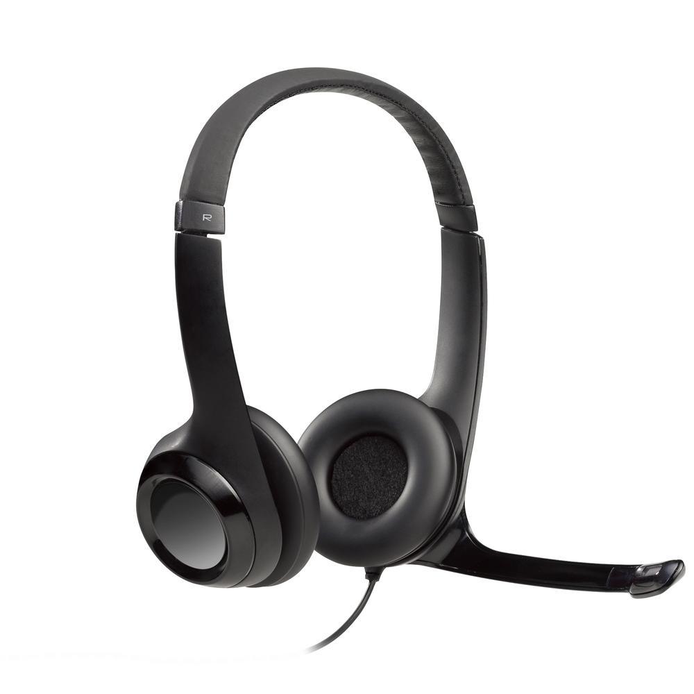 Headset com Fio USB Logitech H390 com Controle de Áudio e Reduçao de Ruído - Preto