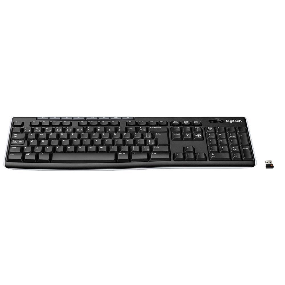 Teclado sem Fio Logitech K270, Teclas de Mídia de Fácil Acesso, Conexão USB, Pilhas Inclusas, ABNT2