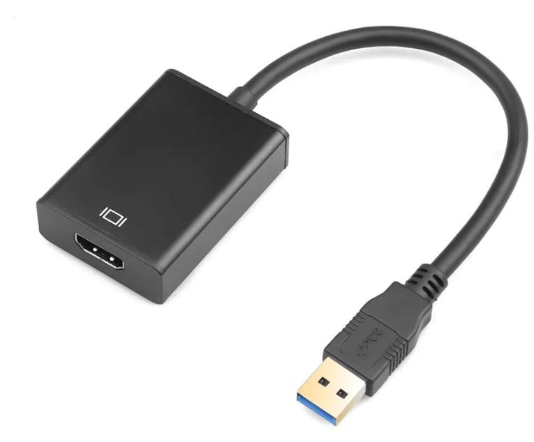 Cabo Adaptador USB 3.0 x HDMI Fêmea GV Cabos Preto
