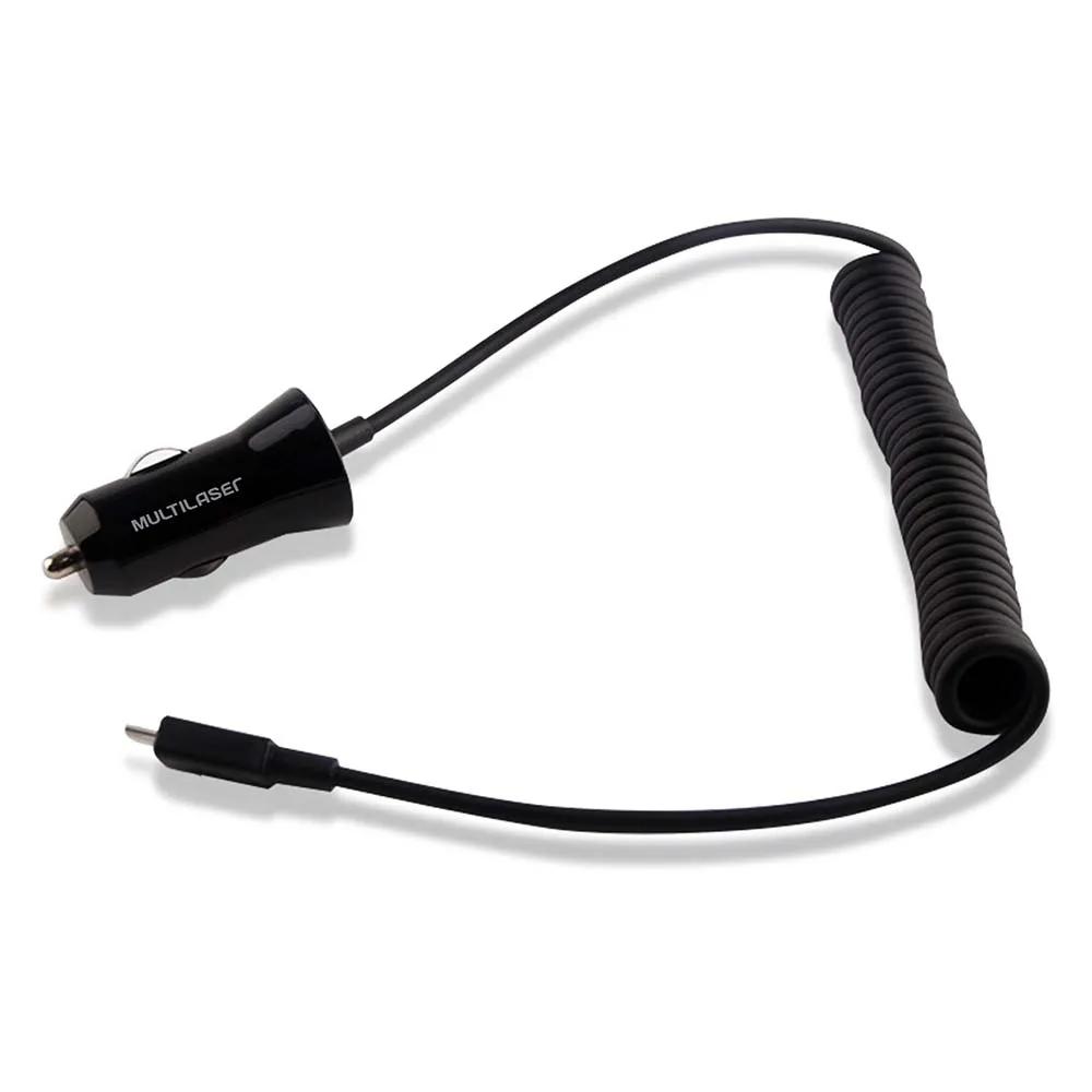 Carregador Automotivo 2 Entradas USB 2.1A com Cabo Micro USB - Multilaser