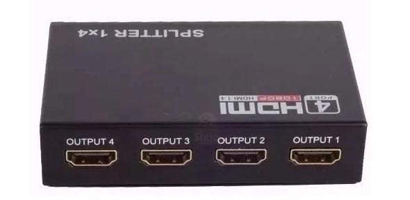 Vídeo Splitter HDMI 1.4 (3D) 1 Entrada HDMI 4 Saidas HDMI GV Cabos