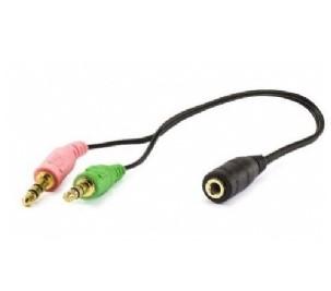 Cabo Adaptador P3 Fêmea x 2 P2 Macho Fone / Microfone GV Cabos