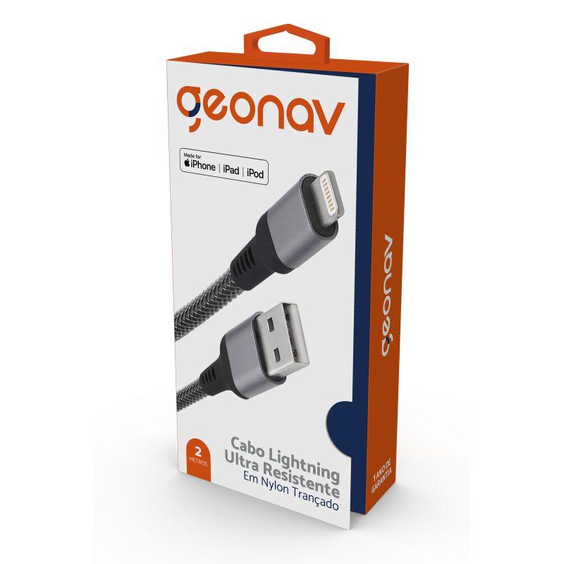 Cabo Lightning com Malha de Nylon Trançada 2,0m Titanium