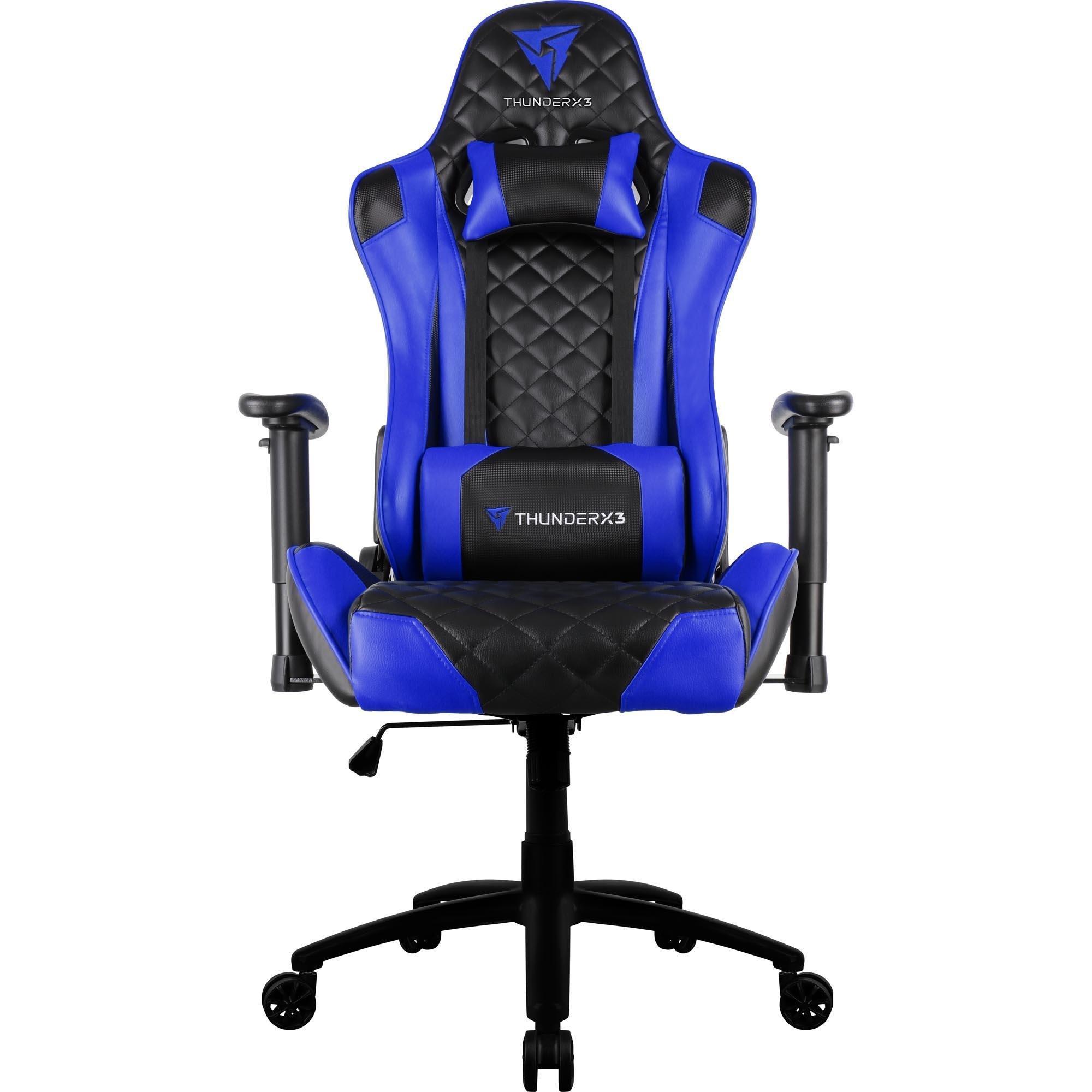 Cadeira Gamer TGC12 Preto e Azul - THUNDERX3