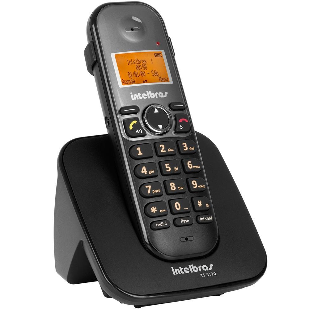 Telefone sem Fio Intelbras TS 5120, Display Luminoso, Identificador de Chamadas, Modo Babá