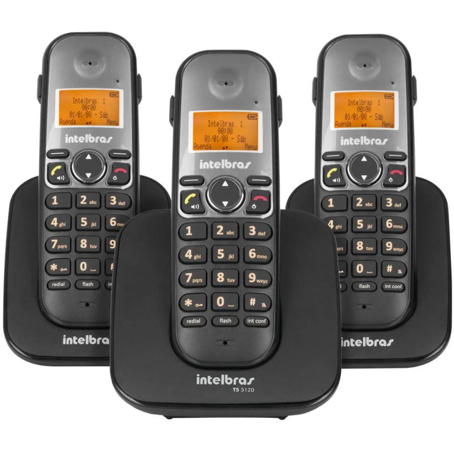 Telefone sem Fio TS5123 com ID e Viva Voz + 2 Ramais - Intelbras