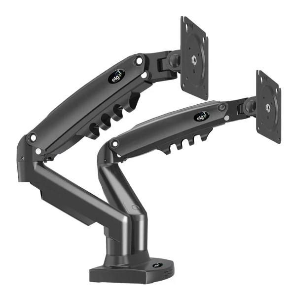 Suporte Articulado de Mesa ELG com Pistão a Gás e Ajuste de Altura para 2 Monitores de 17" a 35"-F160N