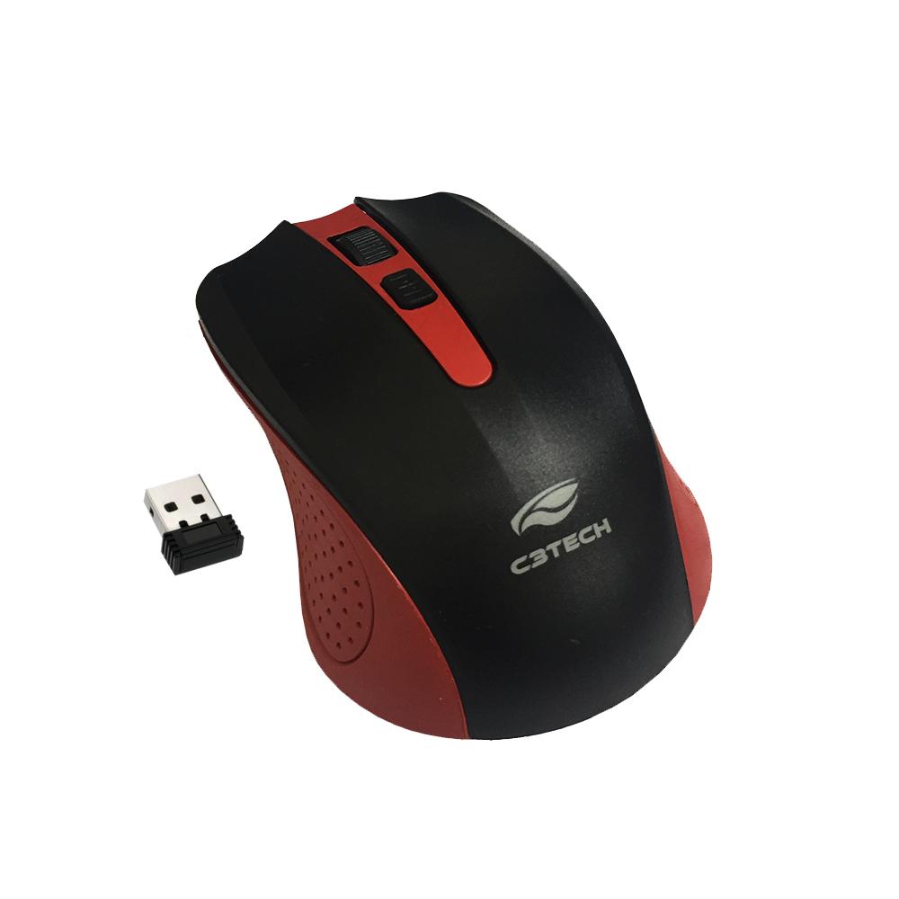 Mouse sem Fio M-W20 Vermelho - C3Tech