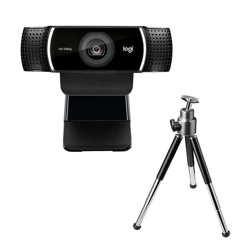 Webcam Full HD Logitech C922 Pro Stream, 1080P, Microfone Embutido, Tripé Incluso, 960-001087