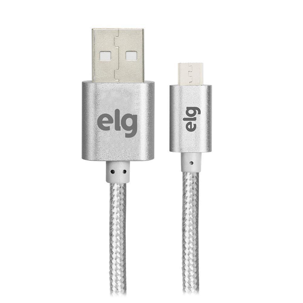 Cabo USB para Micro USB ELG em Nylon Trançado 1 Metro - M510BS