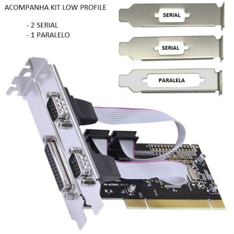 Placa PCI 2SERIAIS 1 Paralelo ( com Kit Low Profile) GV Cabos
