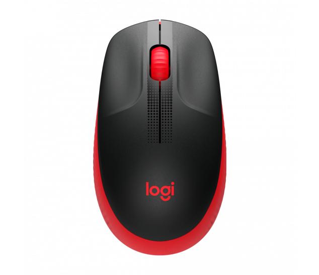 Mouse sem Fio Logitech M190 com Design Ambidestro Compacto, Conexão USB e Pilha Inclusa, Vermelho