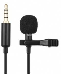 Microfone de Lapela 1,5m P3 com Clip e Espuma GV Cabos