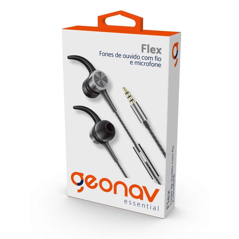 Fone de Ouvido com Fio Geonav Essential - Space Gray