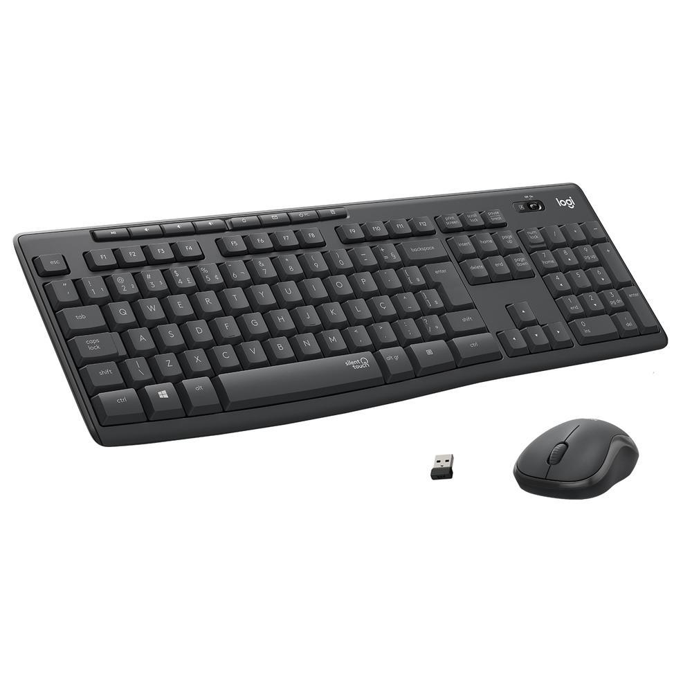 Teclado e Mouse sem Fio Logitech MK295, Digitação e Clique Silencioso, USB, Pilhas Inclusas, ABNT2
