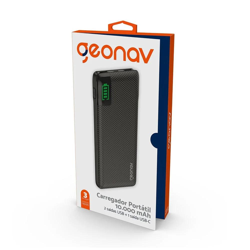 Carregador Portátil Universal 10.000MAH- Preto