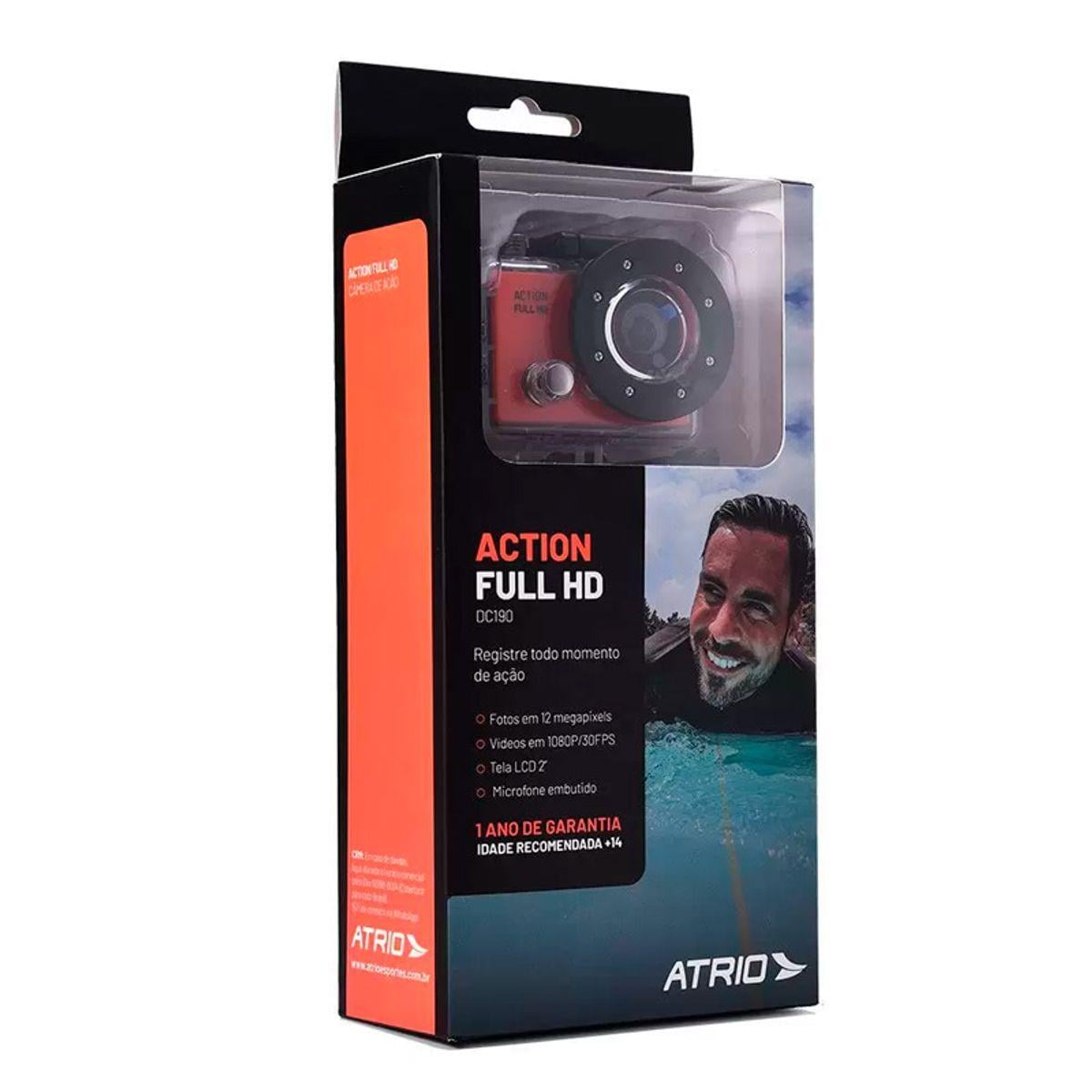 Câmera de Ação Action Full HD 1080P- 12MP 30 Fps 450 mAh - DC190