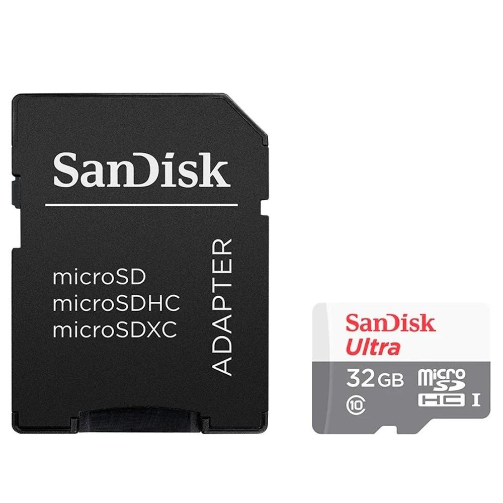 Cartão 32GB Micro SD Ultra Classe 10 Uhs-I 100MB/s com Adaptador SD Sandisk