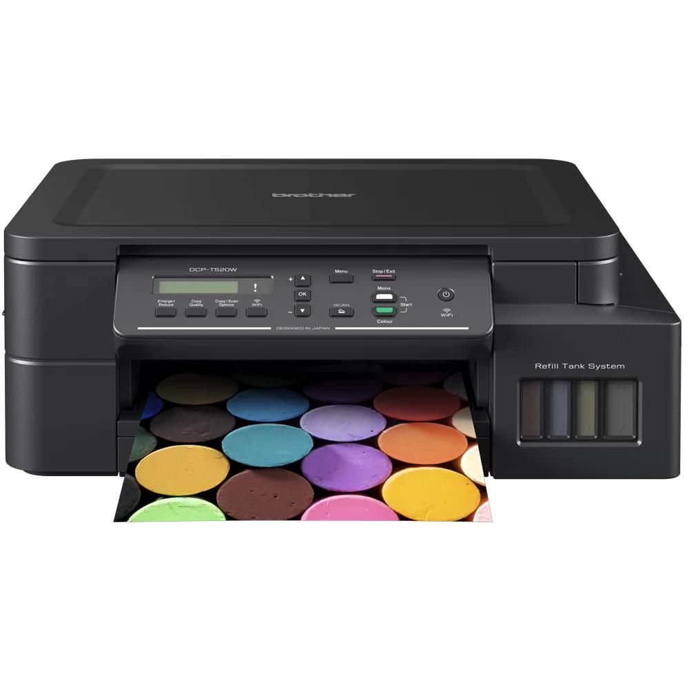 Impressora Multifuncional Tanque de Tinta Color DCPT520W Brother 110V