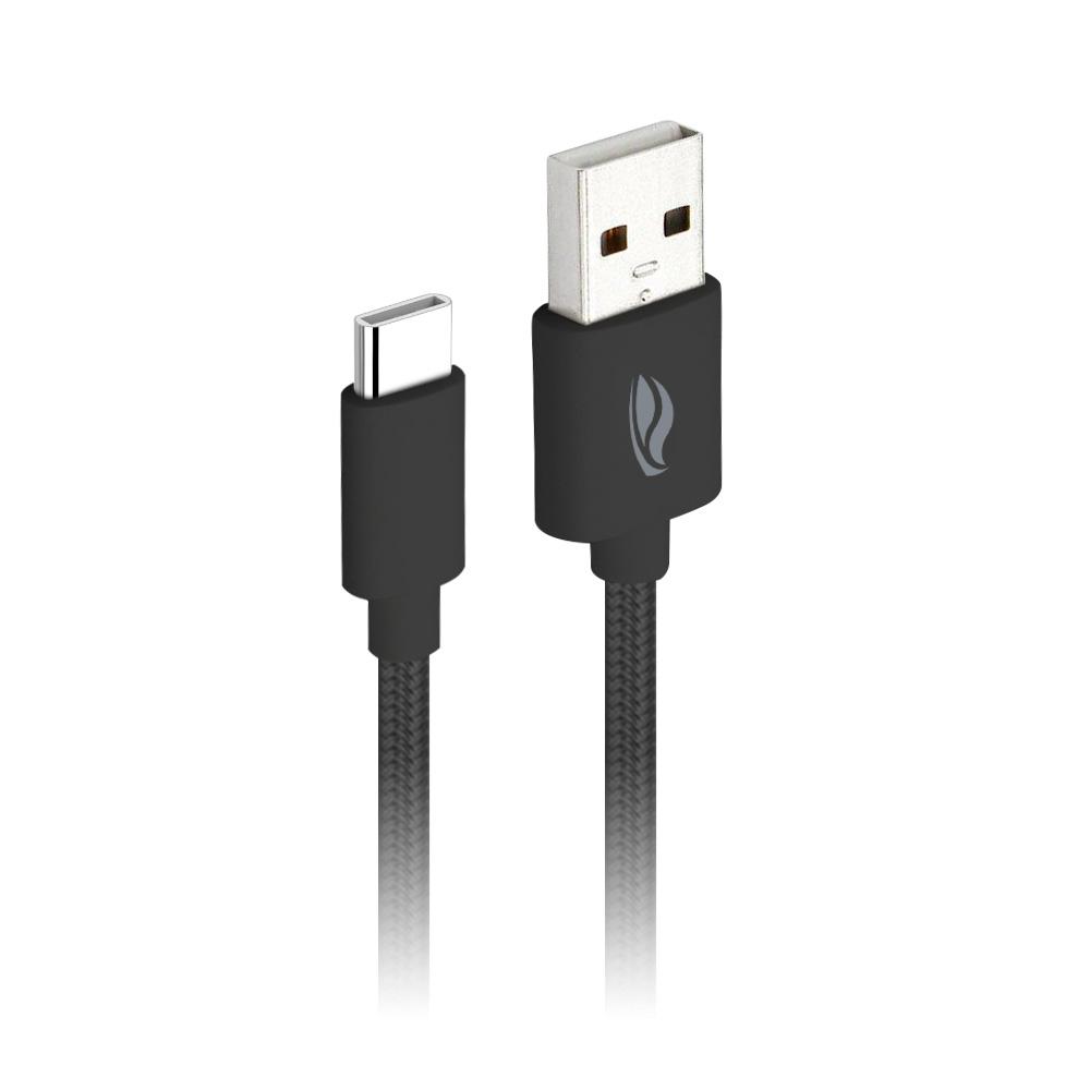 Cabo USB-USB C 1m 2A CB-C11BK Preto - C3 Tech