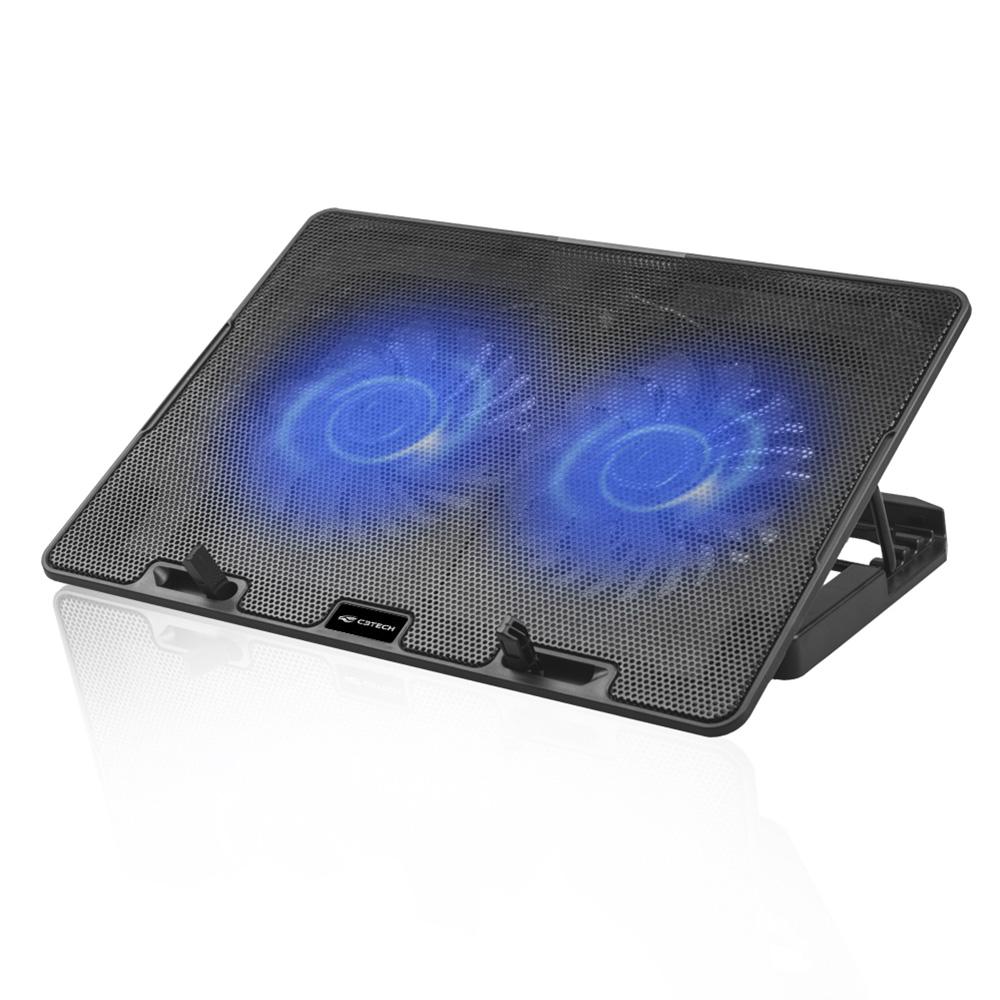 Suporte Base para Notebook 15.6'' com 2 Coolers, LED Azul - C3 Tech