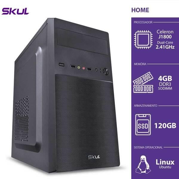 Desktop H100 Celeron Dual Core J1800 2.41GHz 4GB DDR3 120GB SSD HDMI/VGA Linux