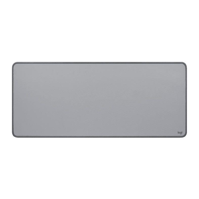 Mousepad Logitech Desk Mat Studio Series, Base Antiderrapante, Resistente a Respingos, Grande-Cinza