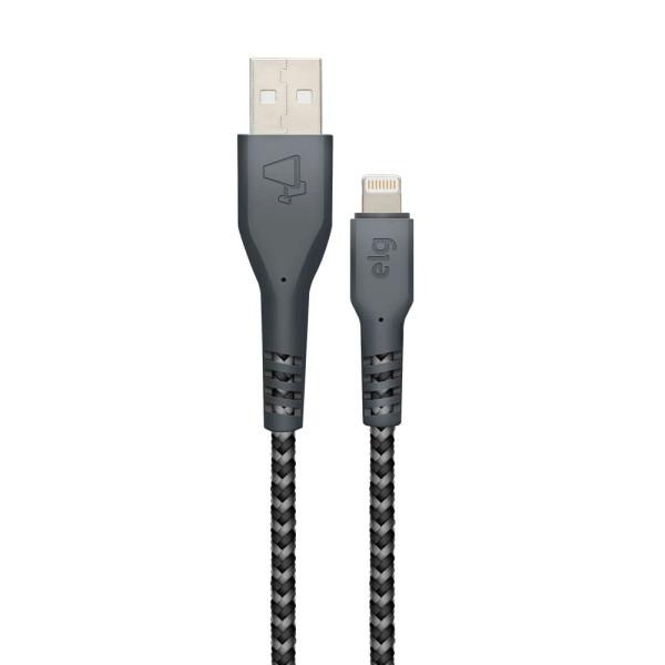Cabo USB para Lightning ELG em Nylon Balístico Trançado 1 Metro Grafite - L810BL