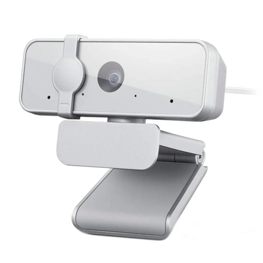 Webcam Lenovo 300 Full HD com 2 Microfones Integrados 1080P 30FPS USB Cinza Claro - GXC1E71383