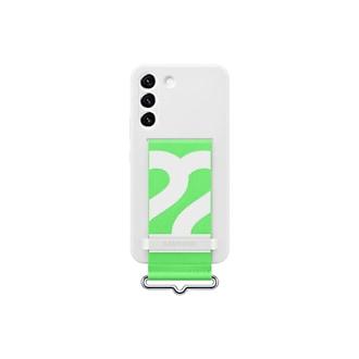 Capa Protetora Galaxy S22 Silicone com Cinta - Branca