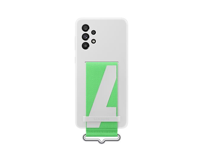 Capa Protetora Galaxy A73 5G Silicone com Alça - Branco