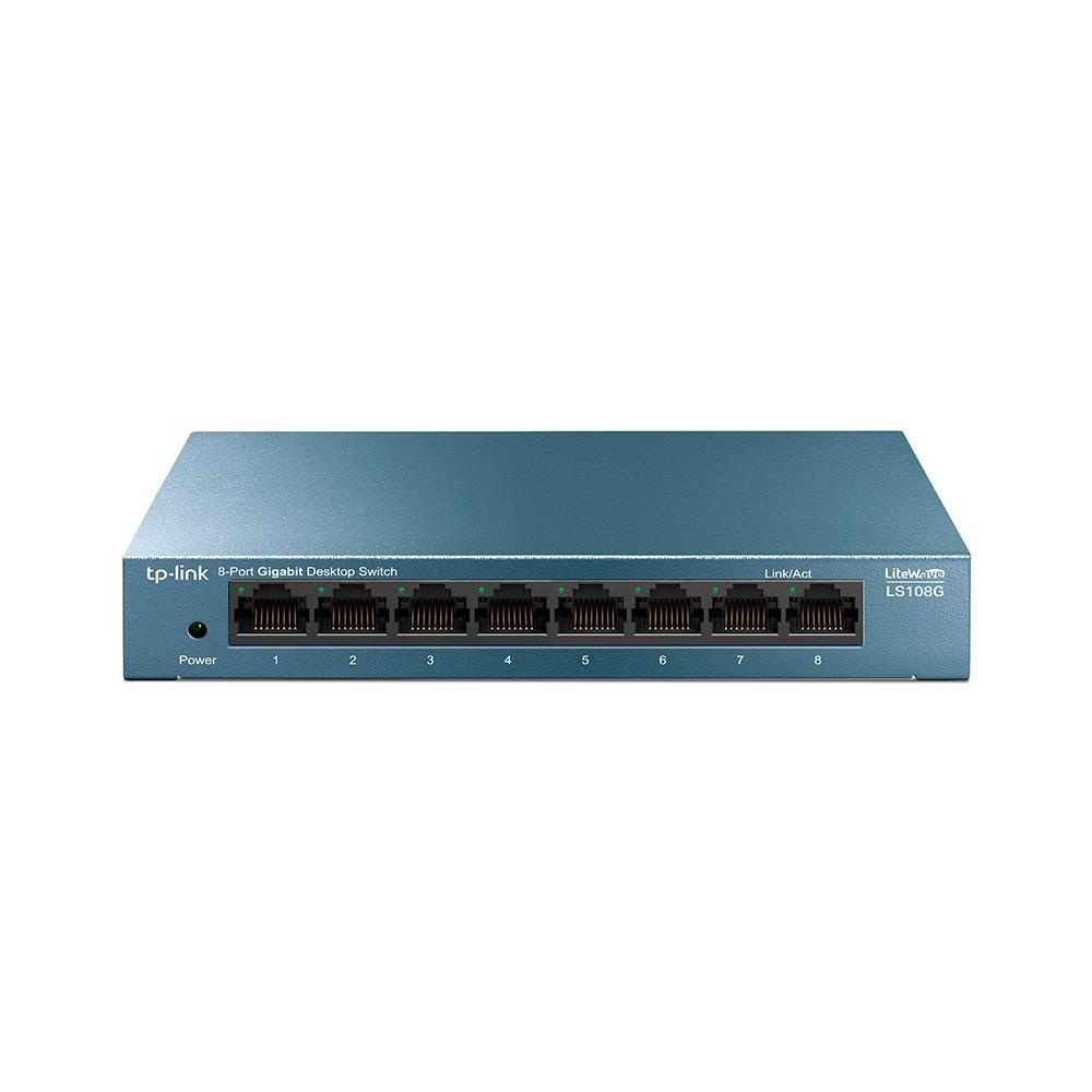 Switch 08P Gigabit 10/100/1000 Mbps LS108G Gabinete em Metal - Tp-Link