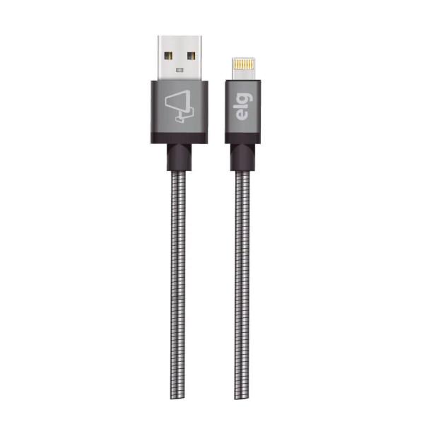 Cabo USB para Lightning ELG em Inox 1 Metro Cinza - INX810GY