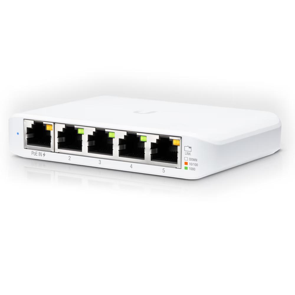 Switch Ubiquiti 5P 10/100/1000 Usw-Flex-Mini-Br Unifi com 1 Porta POE