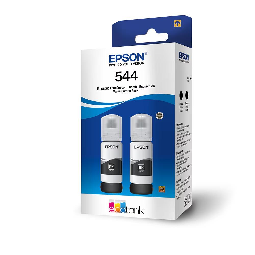 Refil de Tinta Epson Kit T544 Preta com 2 Unidades