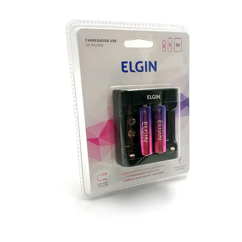 Carregador de Pilhas AA/AAA e Baterias 9V 1500mAh - Elgin