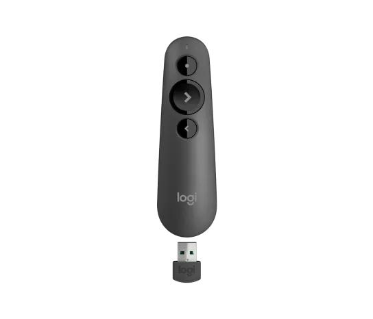 Apresentador R500S Logitech R500S com Laser Pointer Verm, USB/Bluetooth, Pilha Incluso