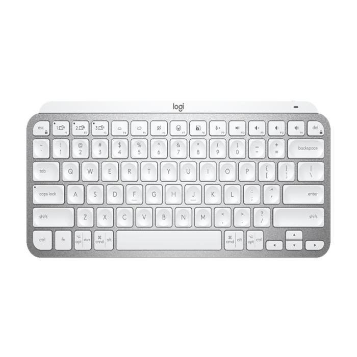 Teclado sem Fio Logitech Mx Keys Mini, Iluminação, Bluetooth, USB, Easy-Switch, Recarregável, Cinza