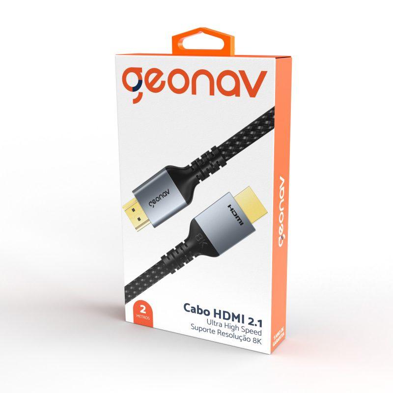Cabo HDMI Ultra High Speed Suporte Resolução 8K 2,0m - Geonav