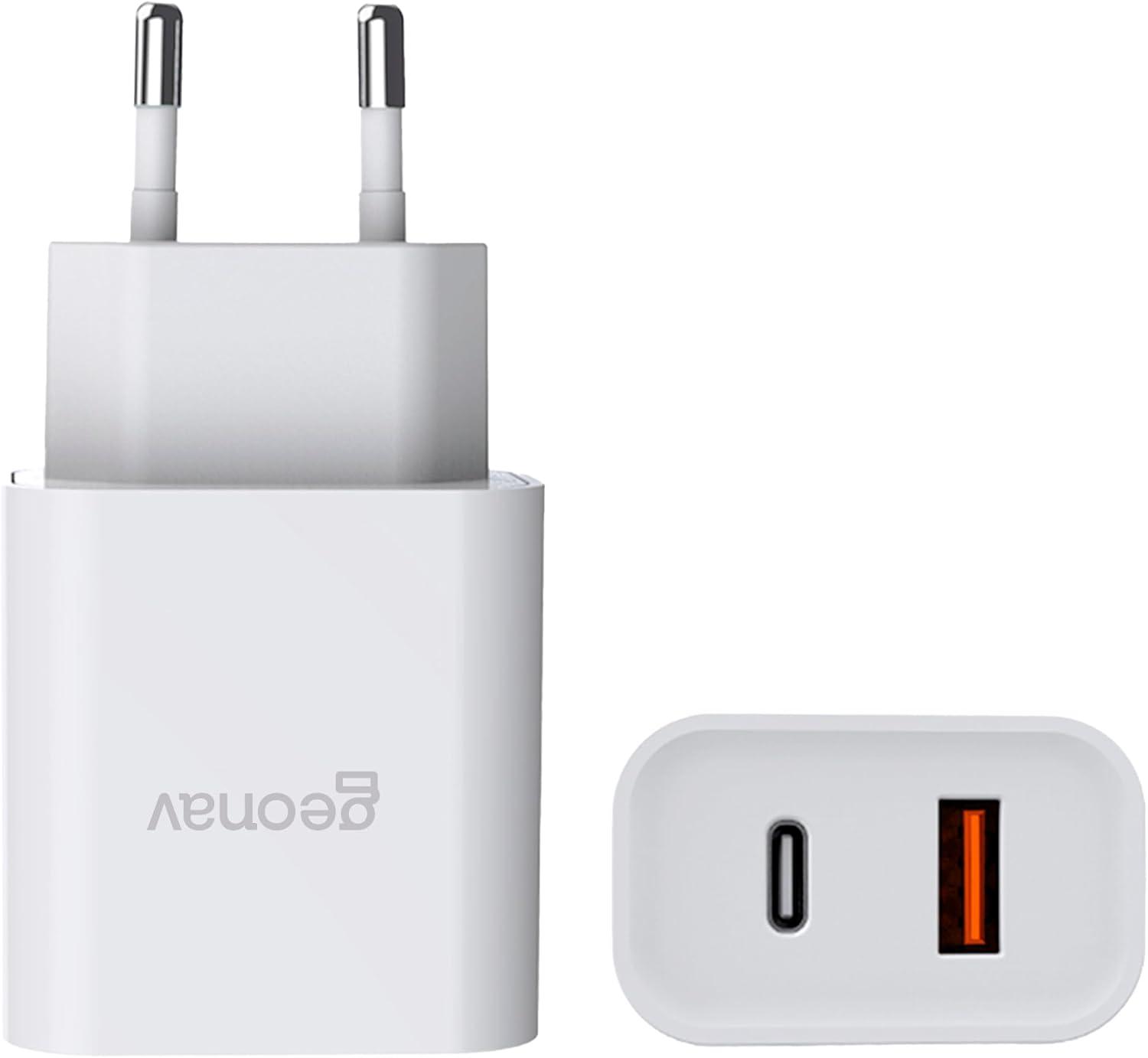 Carregador de Parede Universal Super Power Duo 20W Carregador Ultra Rapido Branco - Geonav
