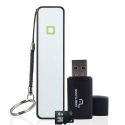 Carregador Portátil 2600mAh + Leitor de Cartão + Cartão de Memória CL4 8GB Preto - Multilaser