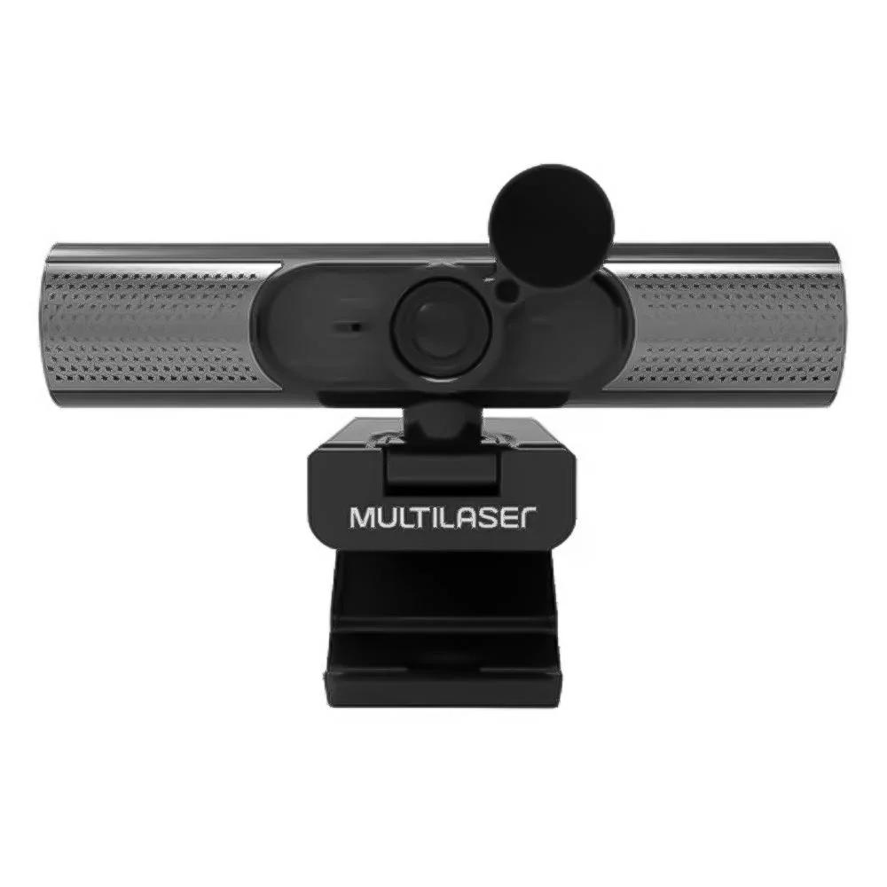 Webcam Ultra HD 2K Auto Focus USB Preto - Multilaser