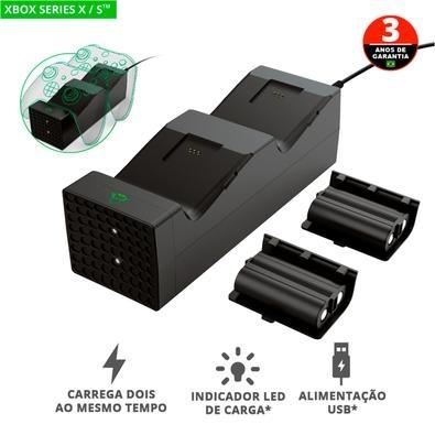 Base de Carregamento Dupla Trust Charge Gxt 250 com 2 Baterias para Controle Xbox Series