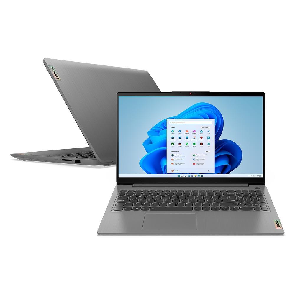 Notebook Lenovo IdeaPad 3I i7-1165G7 8GB 256GB SSD Iris Xe 15.6" FHD Windows 11 Home - Cinza