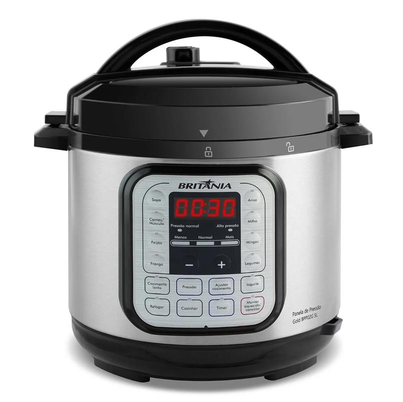 Panela de Pressão Britânia Revestimento Gold BPP02G 5L 900W 127V